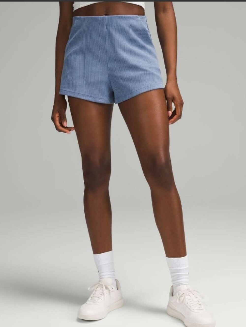 lululemon athletica Ribbed Softstreme High-Rise Shorts — Oasis Blue